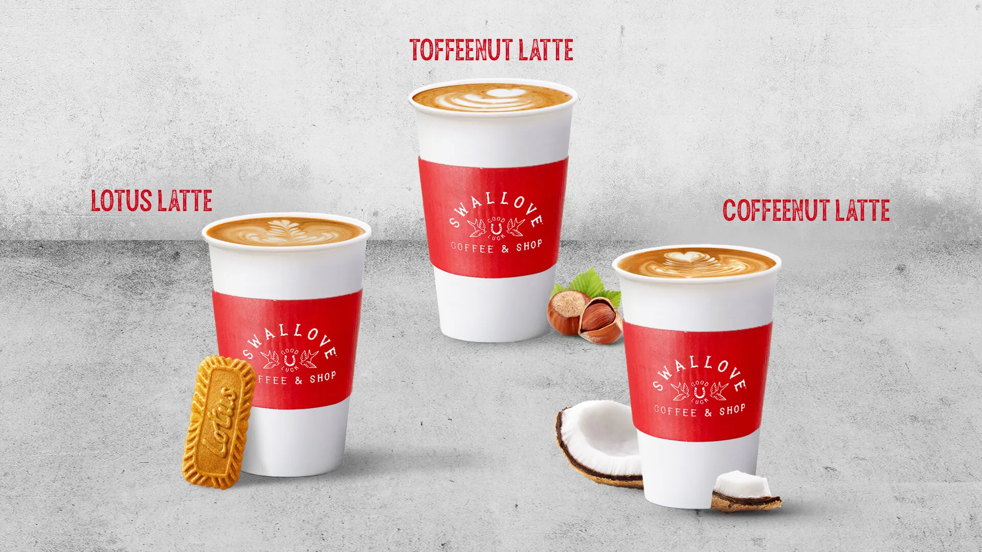 Lotus Latte, Toffeenut Latte ve Coffeenut Latte